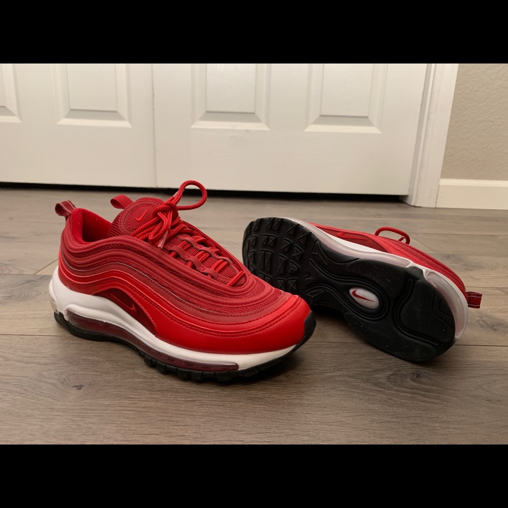 Women size 7, red Nike air max 97